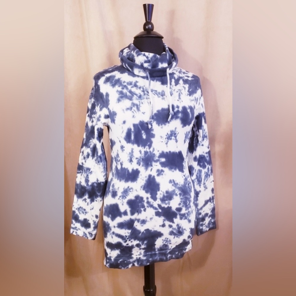 LILY & LOTTIE TIE DYE COWL NECK TUNIC